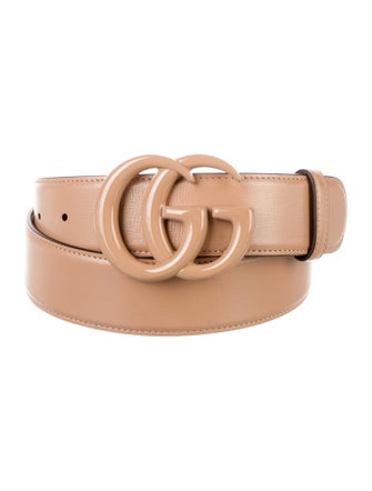 Gucci Double G Logo Leather Belt