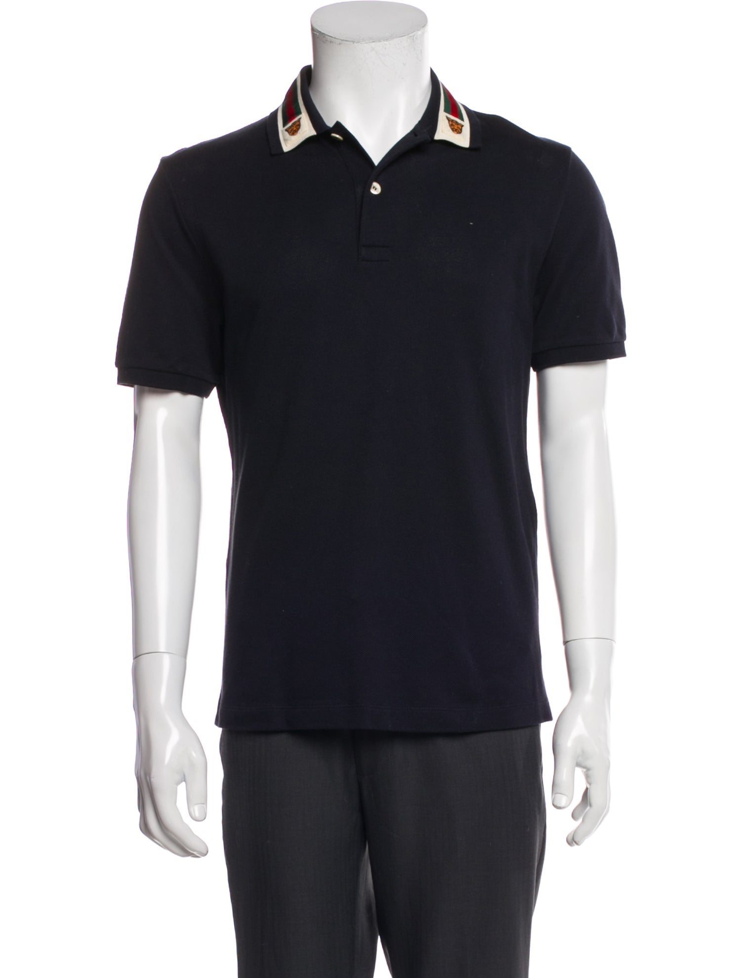 Gucci Web Accent Collar Polo Shirt