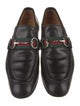 Gucci Web Accent Leather Dress Loafers