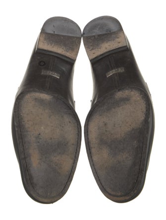 Gucci Web Accent Leather Dress Loafers