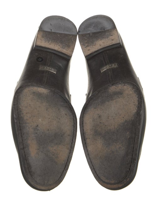 Gucci Web Accent Leather Dress Loafers