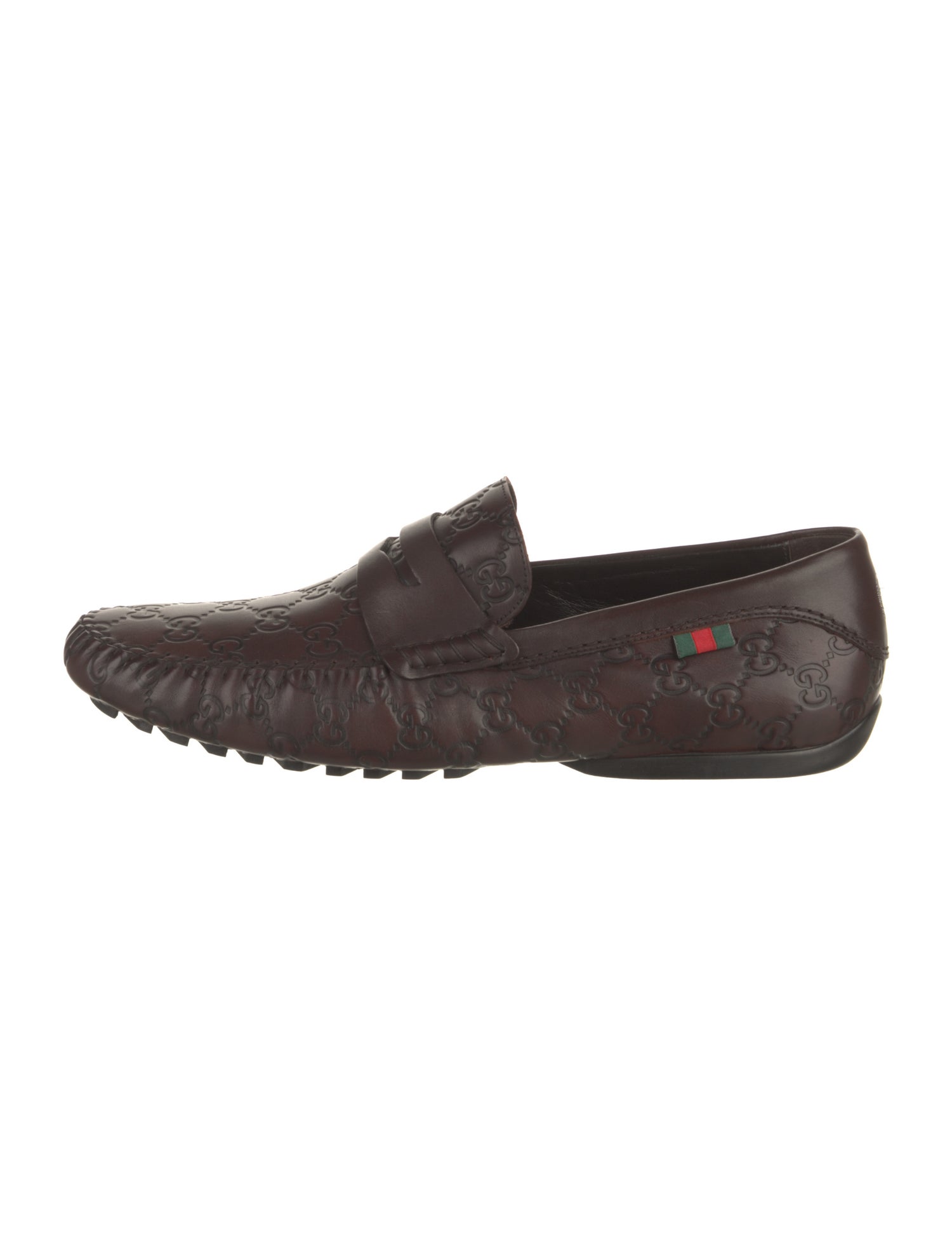 Gucci GG Logo Leather Moccasins