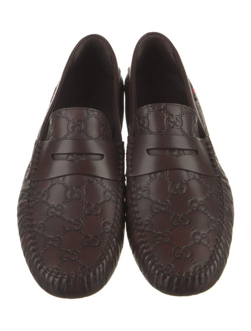 Gucci GG Logo Leather Moccasins