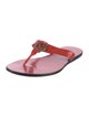 Gucci Microguccissima Pattern Patent Leather T-Strap Sandals