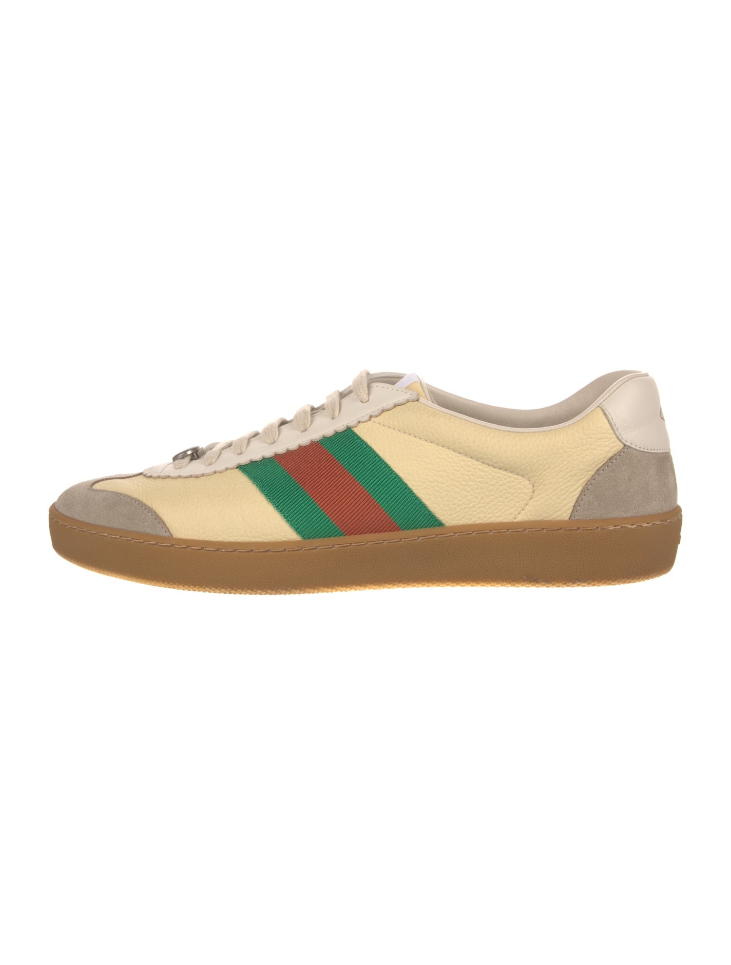 Gucci Web Accent Leather Sneakers