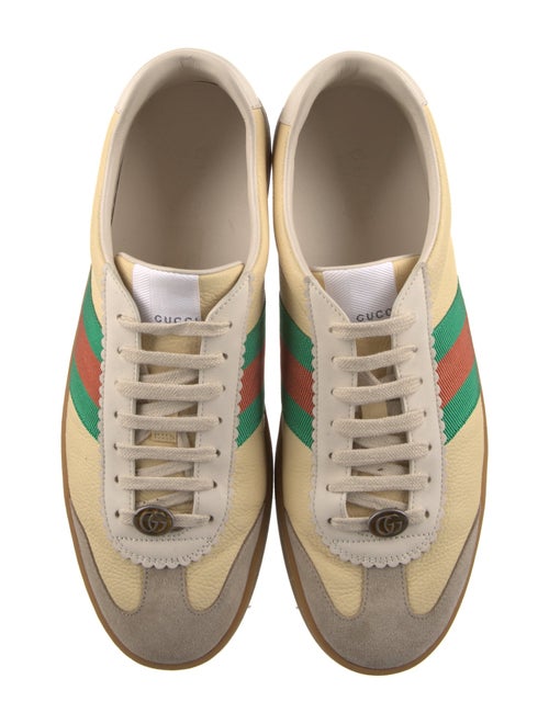 Gucci Web Accent Leather Sneakers