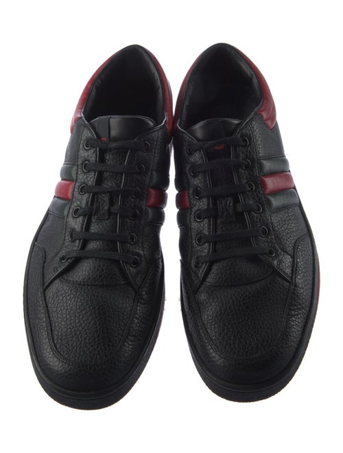 Gucci Web Accent Leather Sneakers