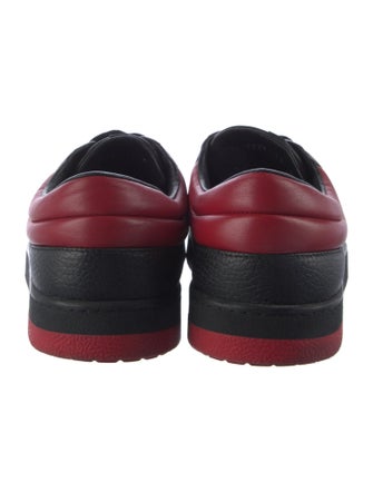 Gucci Web Accent Leather Sneakers