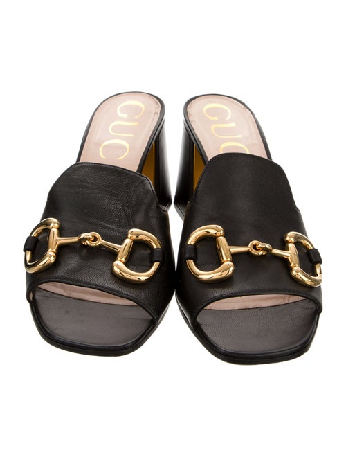 Gucci 1955 Horsebit Accent Leather Slides