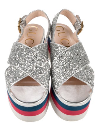 Gucci Glitter Slingback Sandals