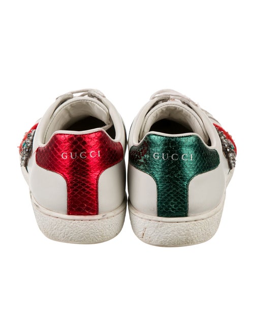Gucci Web Accent Leather Sneakers