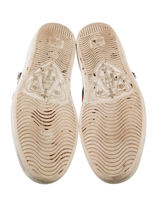 Gucci Web Accent Leather Sneakers