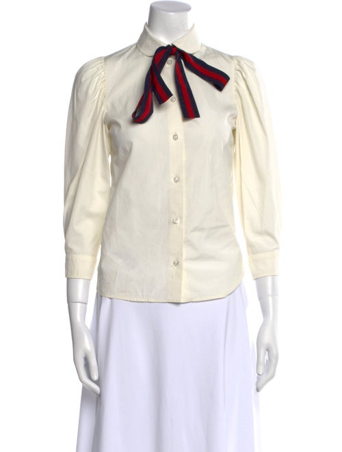 Gucci Three-Quarter Sleeve Button-Up Top