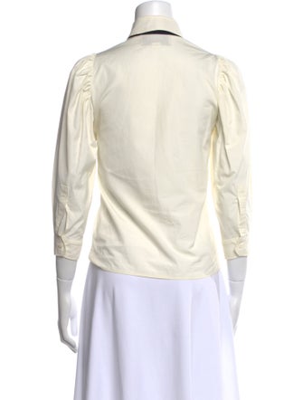 Gucci Three-Quarter Sleeve Button-Up Top