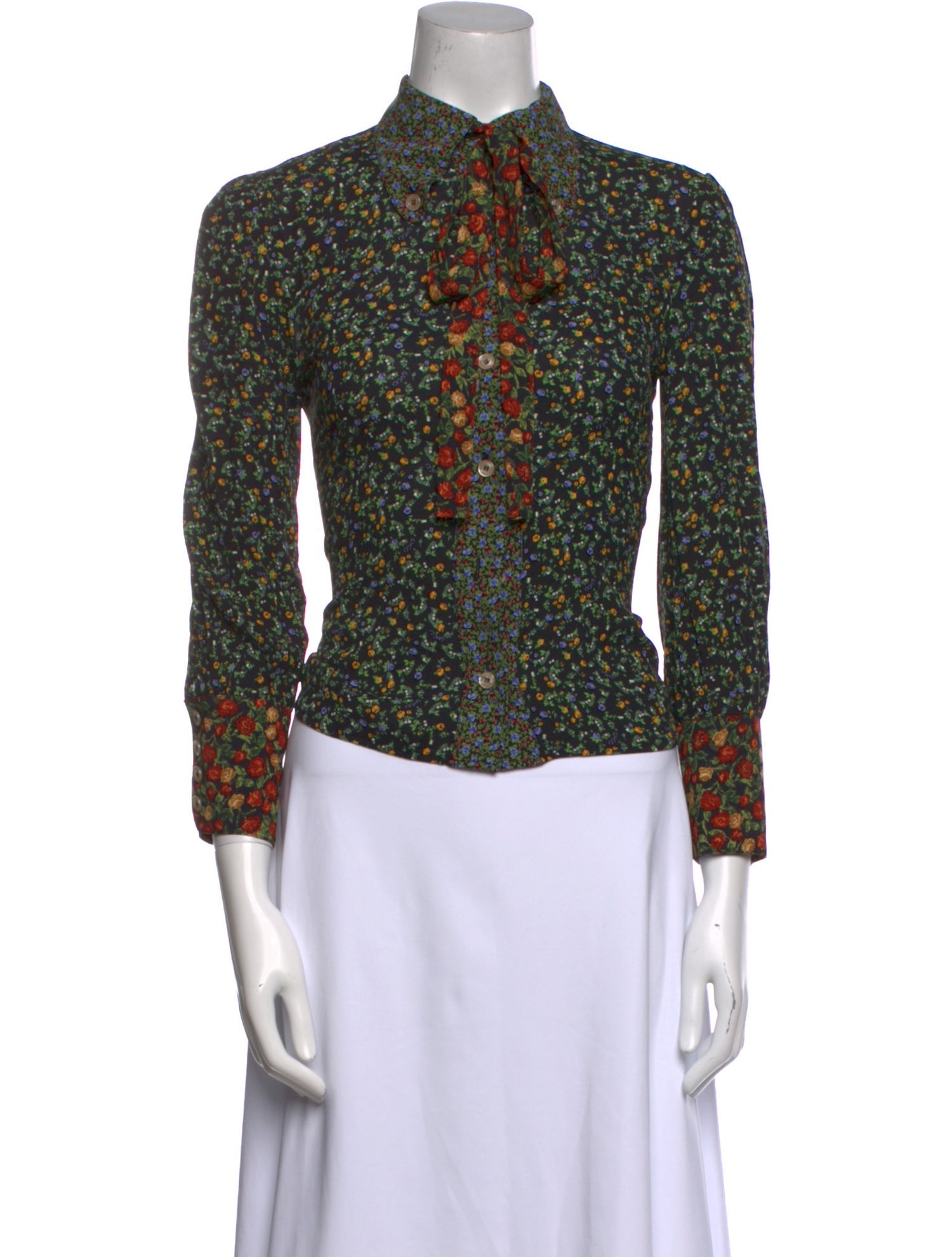 Gucci 2020 Silk Button-Up Top