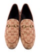 Gucci Horsebit Accent Canvas Loafers