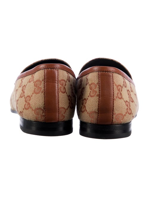 Gucci Horsebit Accent Canvas Loafers