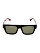 Gucci Intrecciato Weave Square Sunglasses