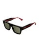 Gucci Intrecciato Weave Square Sunglasses
