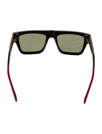Gucci Intrecciato Weave Square Sunglasses