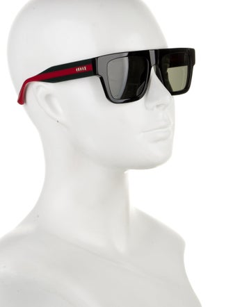 Gucci Intrecciato Weave Square Sunglasses