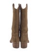 Gucci Web Accent Suede Western Boots