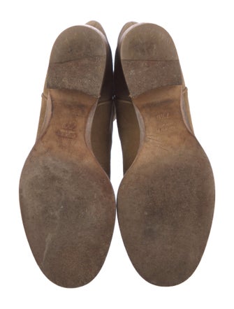 Gucci Web Accent Suede Western Boots