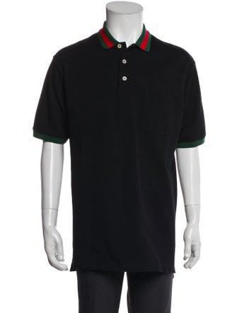 Gucci Web Accent Collar Polo Shirt
