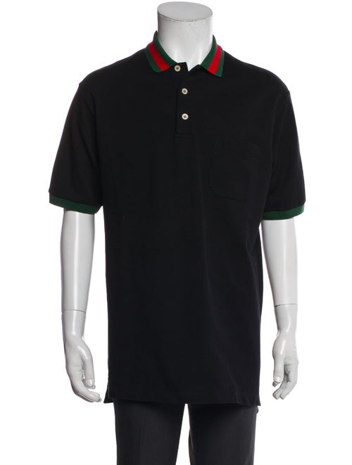 Gucci Web Accent Collar Polo Shirt