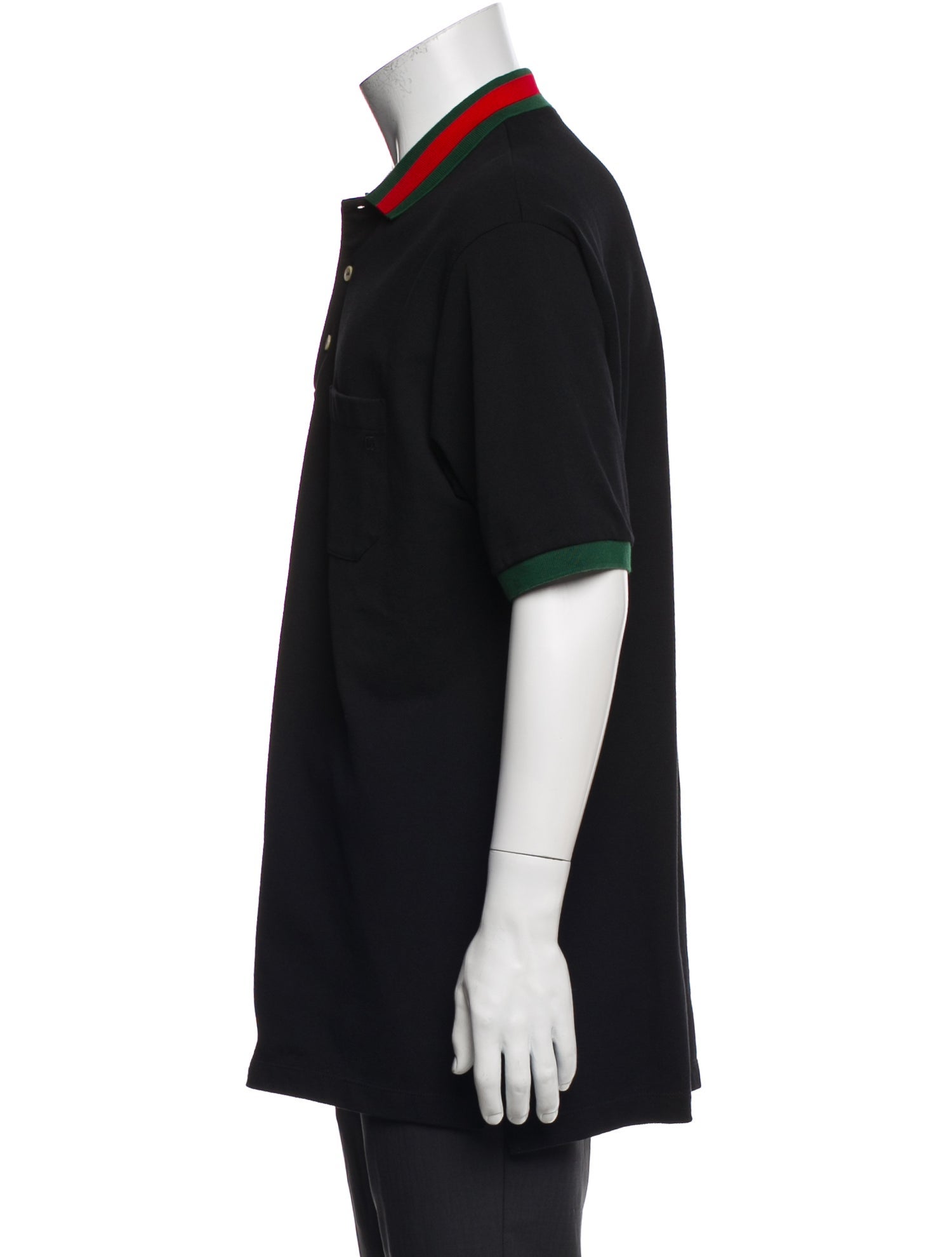 Gucci Web Accent Collar Polo Shirt