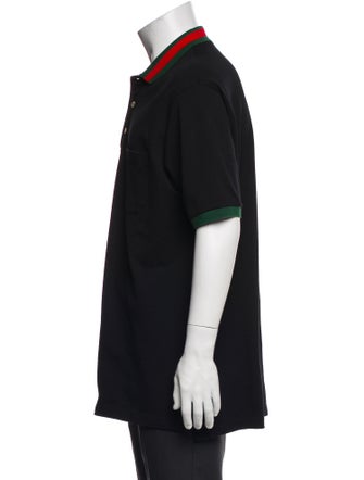 Gucci Web Accent Collar Polo Shirt