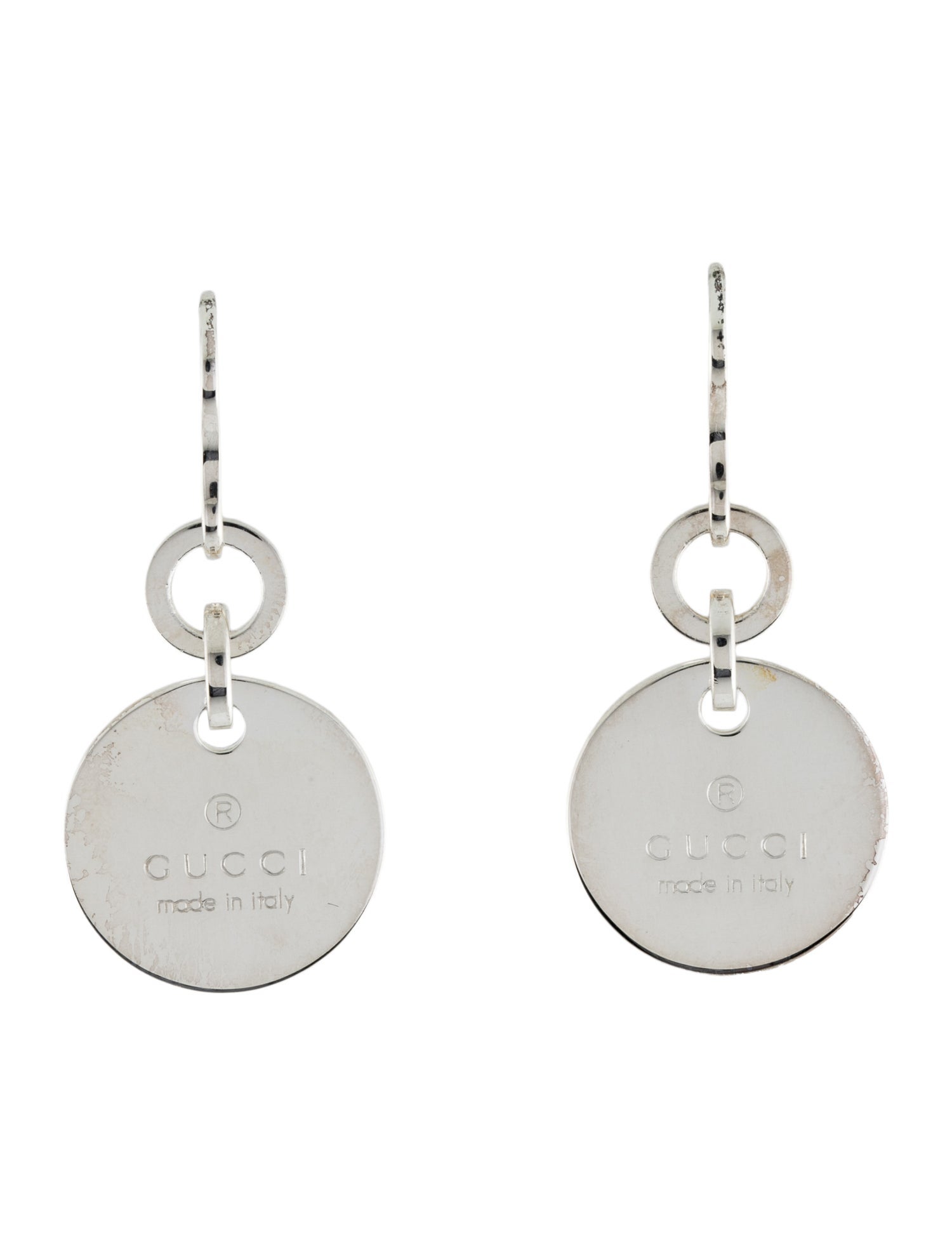 Gucci Trademark Round Drop Earrings