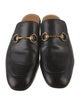Gucci Horsebit Accent Leather Slippers