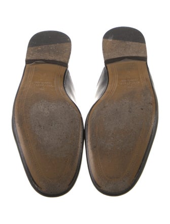 Gucci Horsebit Accent Leather Slippers