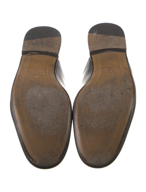 Gucci Horsebit Accent Leather Slippers