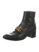 Gucci Leather Chain-Link Accents Boots