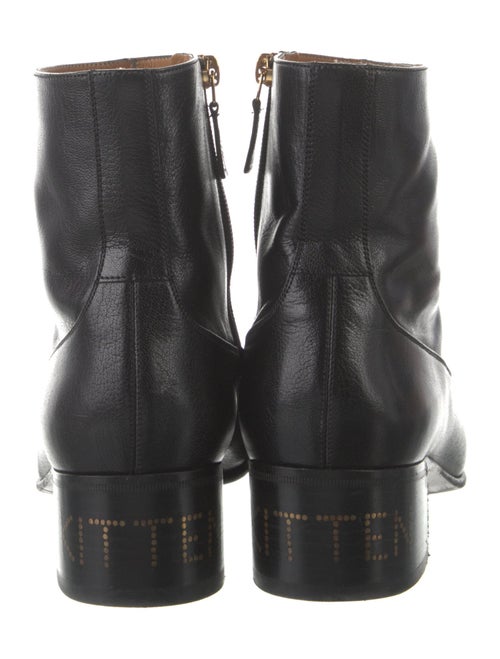 Gucci Leather Chain-Link Accents Boots