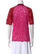 Gucci Lace Pattern Crew Neck T-Shirt