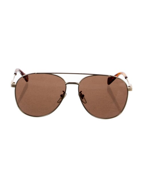 Gucci Double G Logo Aviator Sunglasses