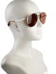 Gucci Double G Logo Aviator Sunglasses