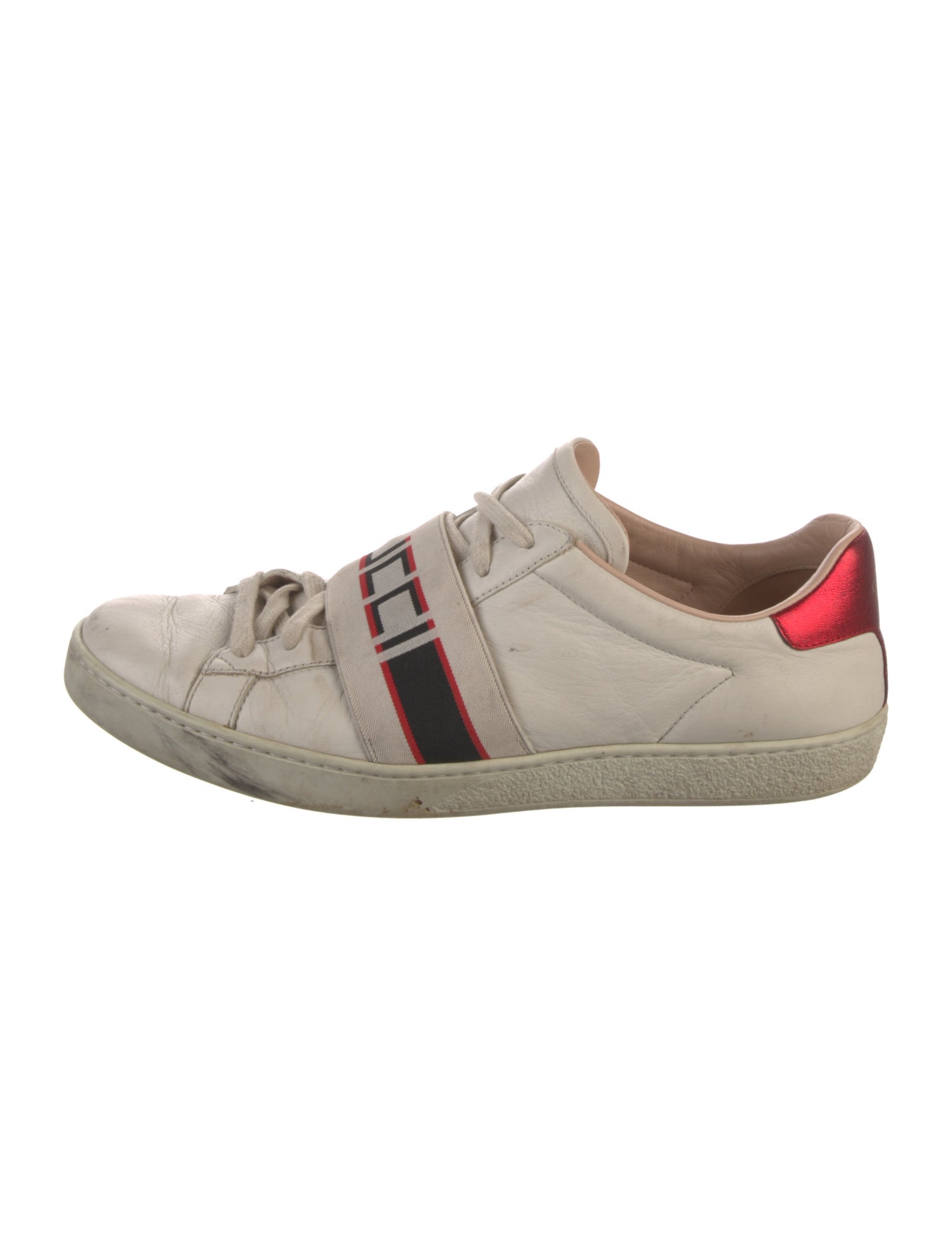 Gucci Sylvie Web Accent Leather Sneakers