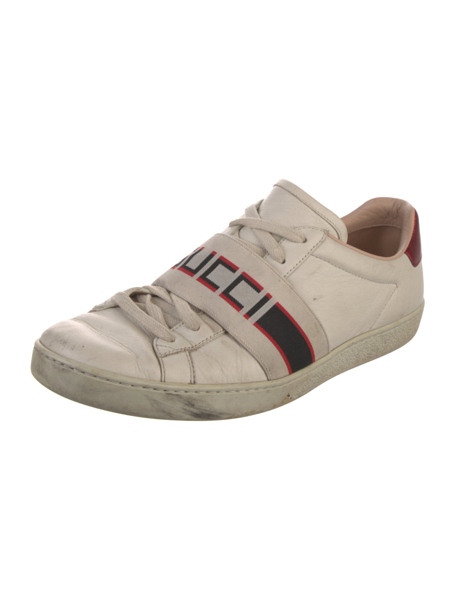 Gucci Sylvie Web Accent Leather Sneakers