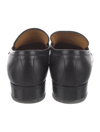 Gucci Web Accent Leather Dress Loafers