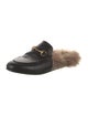 Gucci Horsebit Accent Leather Mules