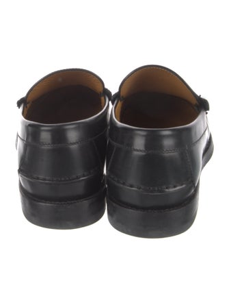 Gucci Web Accent Leather Dress Loafers