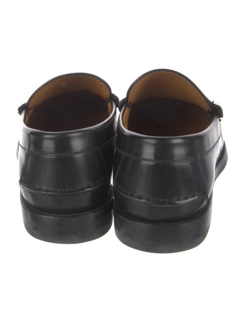 Gucci Web Accent Leather Dress Loafers