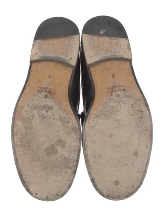 Gucci Web Accent Leather Dress Loafers