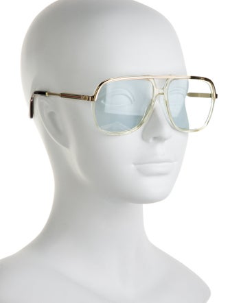 Gucci Web Accent Aviator Eyeglasses