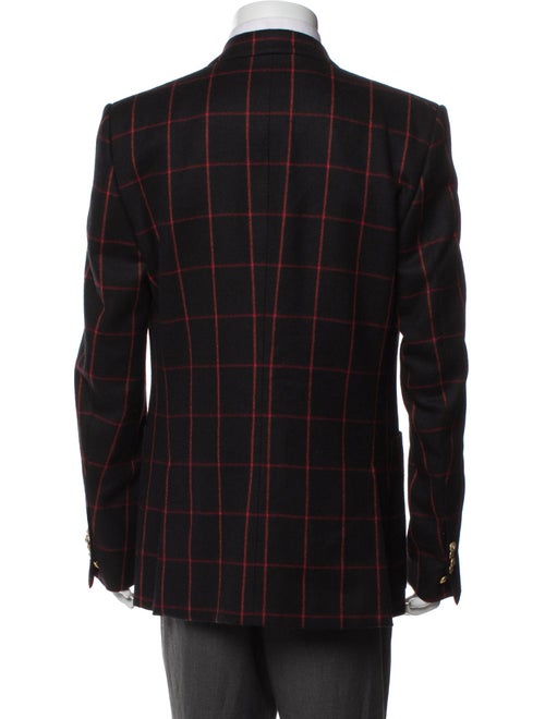 Gucci Wool Plaid Print Blazer
