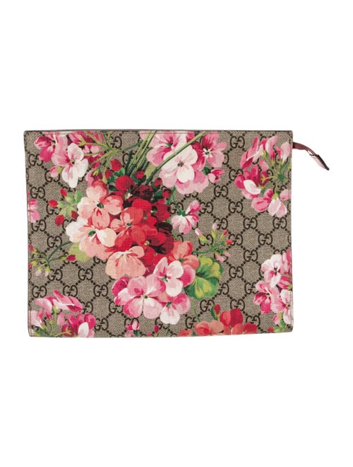 Gucci Large GG Supreme Blooms Cosmetic Case